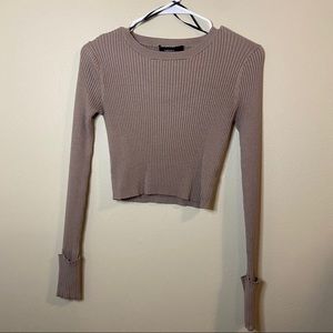 Forever 21 brown crop sweater